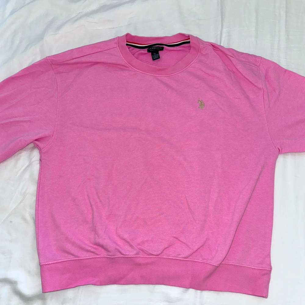 U.S. Polo Assn. bright pink sweatshirt - size XL EUC